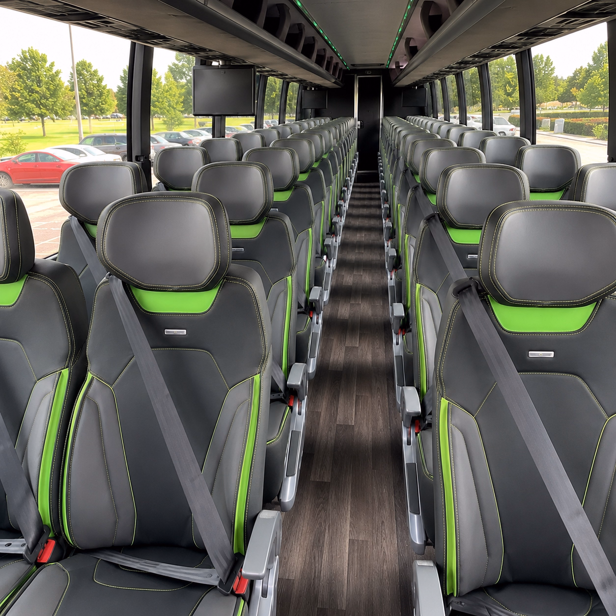 santa clara charter bus interior